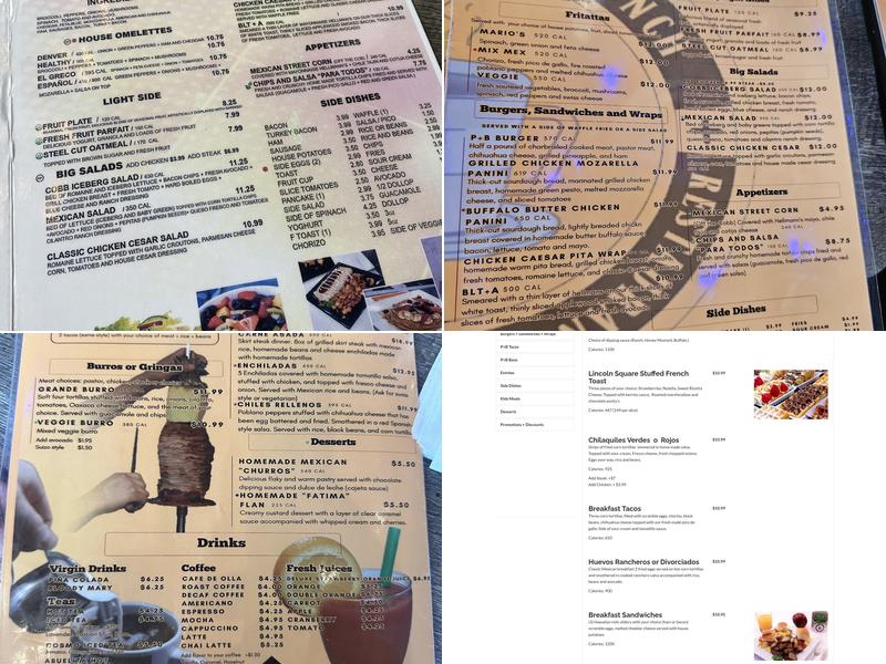 Pastores Brunch Menu