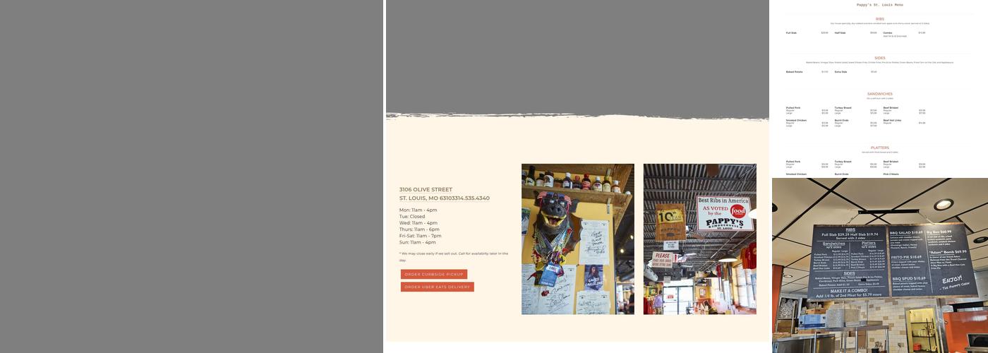 Pappy's Smokehouse Menu