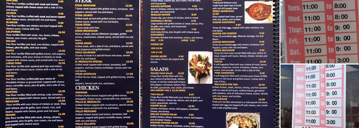 Monarca Menu