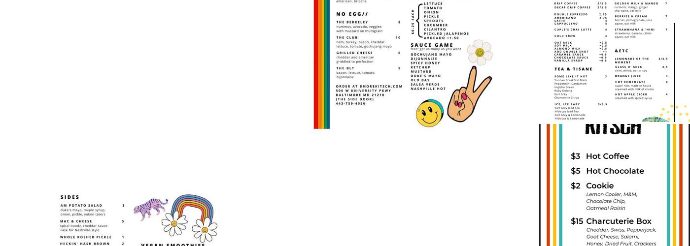 Kitsch Menu