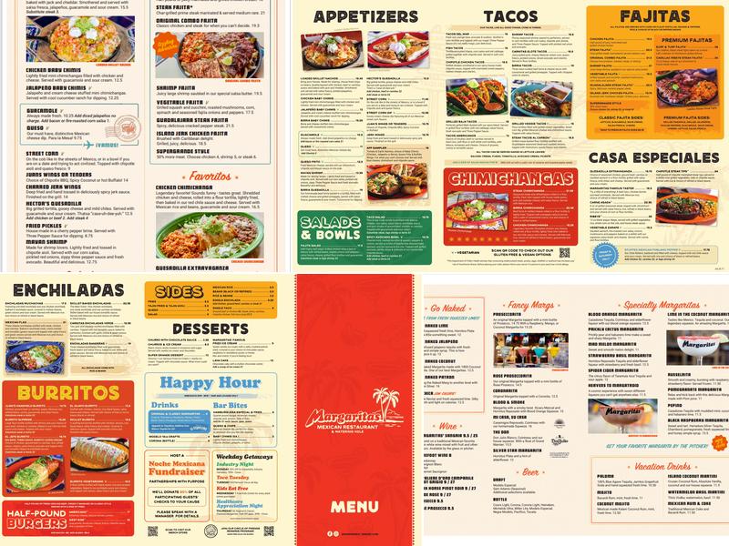 Margaritas Mexican Restaurant Menu