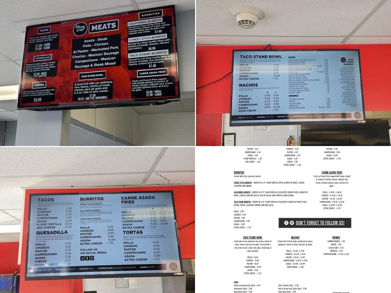 The Taco Stand Taqueria - Riverview Menu