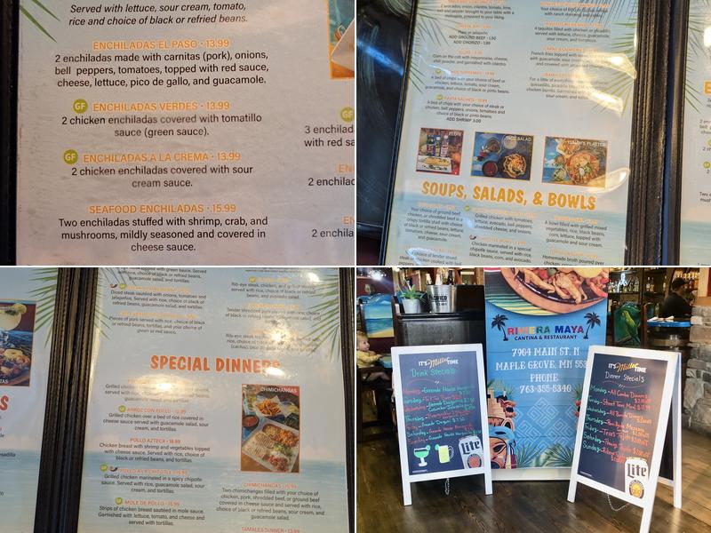 Riviera Maya Cantina & Restaurant Menu