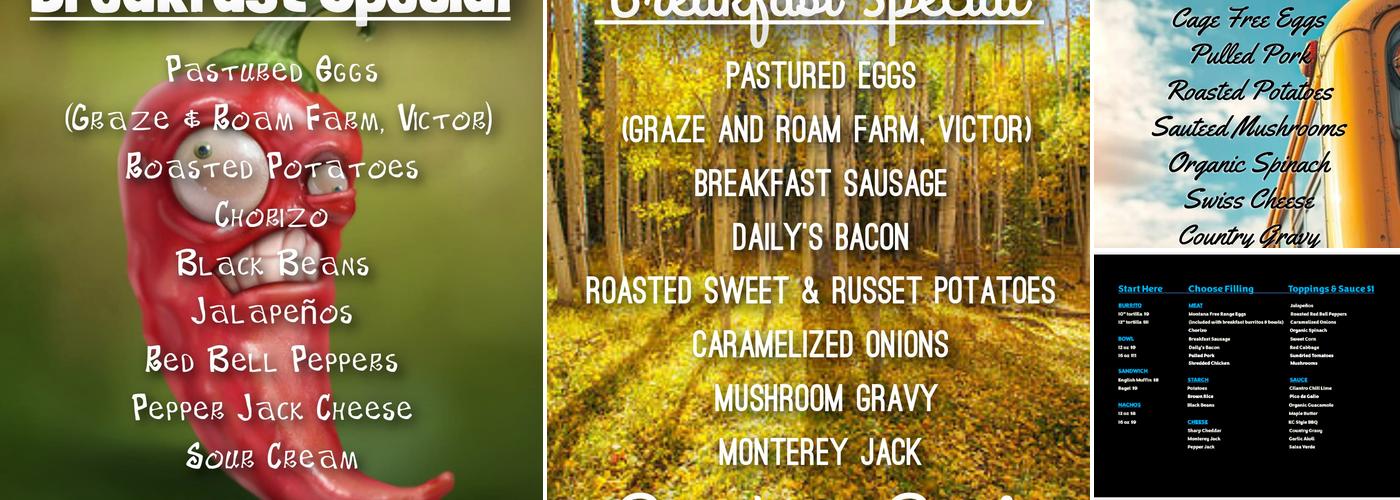 Bitterroot Breakfast Bus Menu