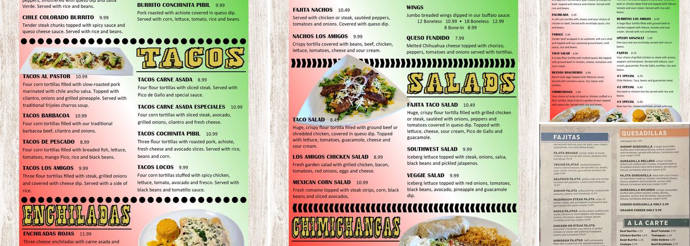 Los Amigos Menu