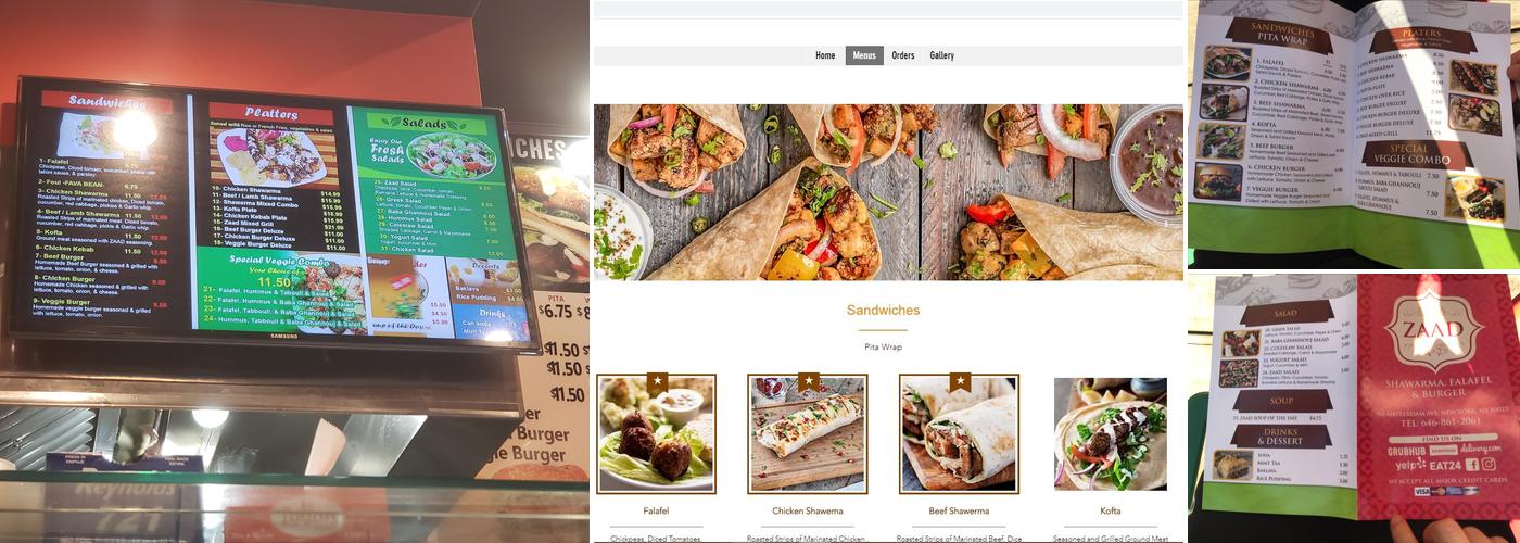 Zaad - Amsterdam Ave Menu