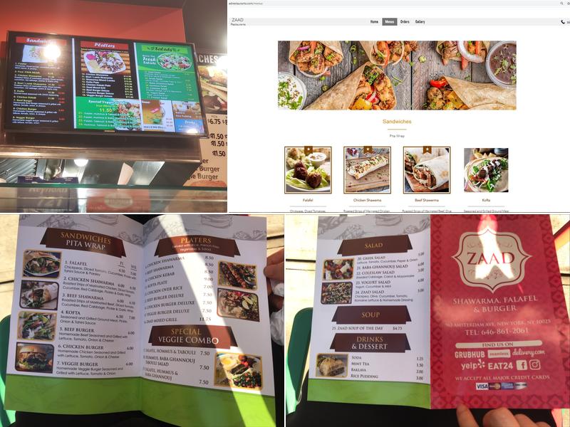 Zaad - Amsterdam Ave Menu