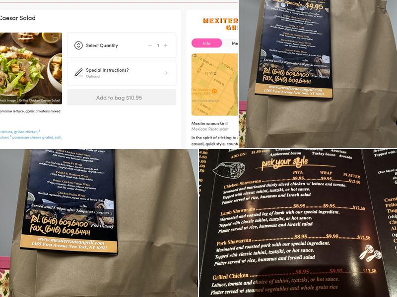 Mexiterranean Grill Menu