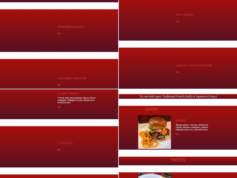 Izzy's 33 Menu