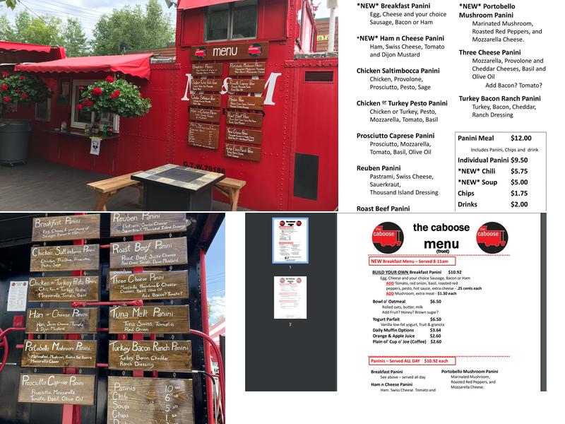 The Caboose Menu