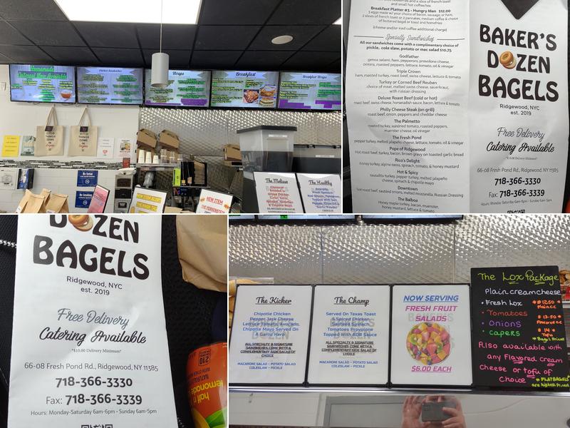 Baker’s Dozen Bagels Menu