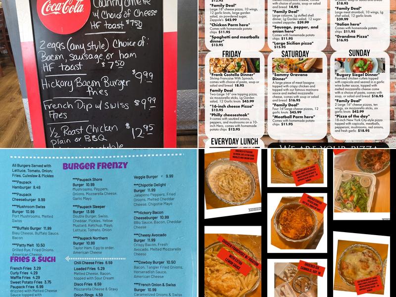 Dante’s Diner & Pizzeria Menu