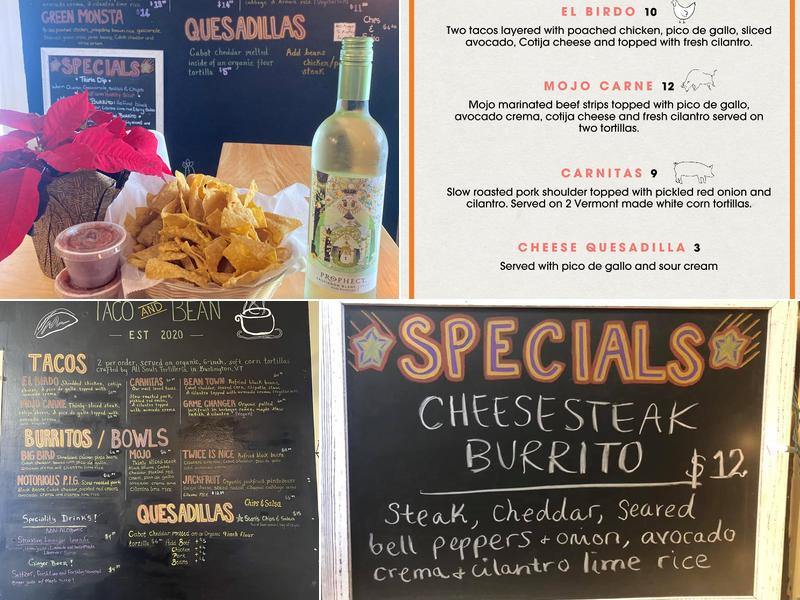 Foley Taco and Bean Menu