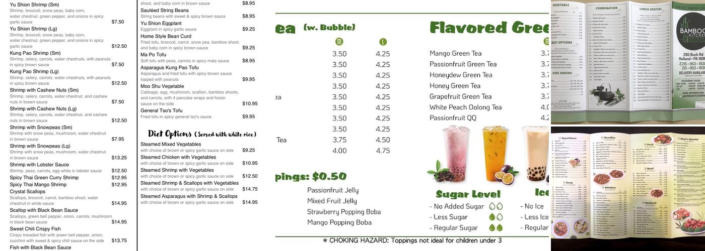 Bamboo Kitchen Menu