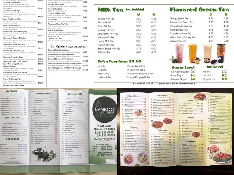 Bamboo Kitchen Menu