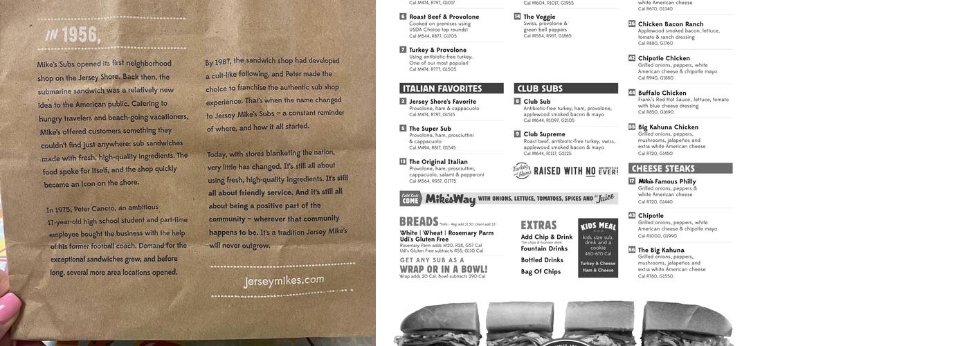 Jersey Mike’s Menu