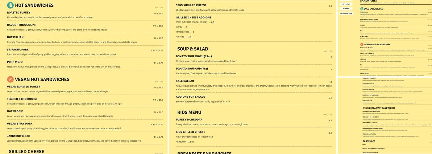 Better Half Menu