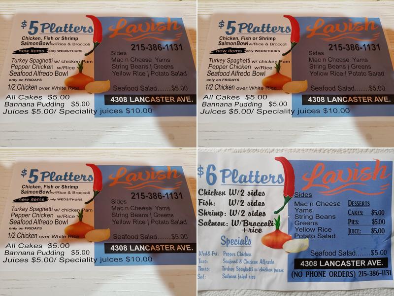 Lavish Menu