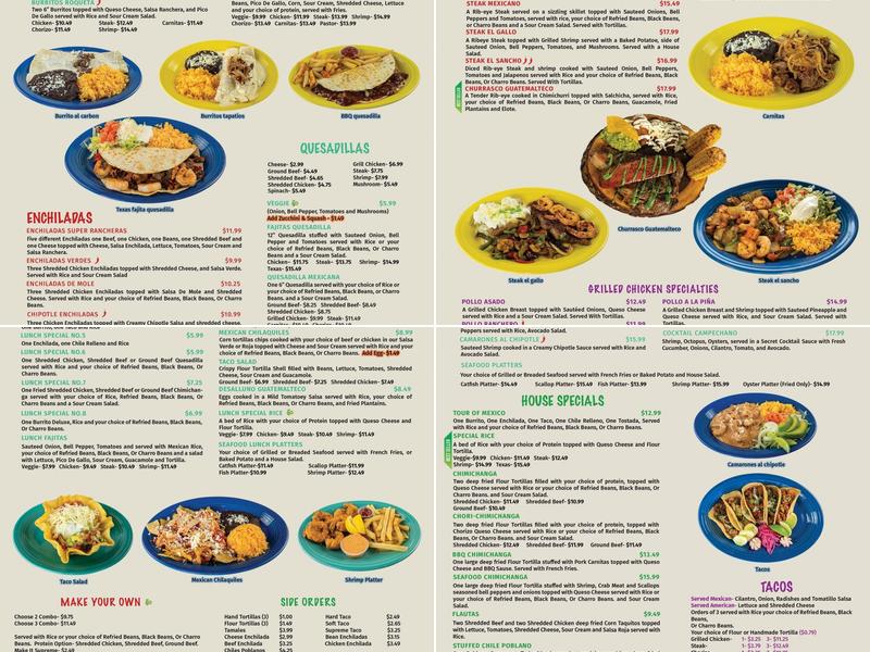 El Gallo bar and grill Menu