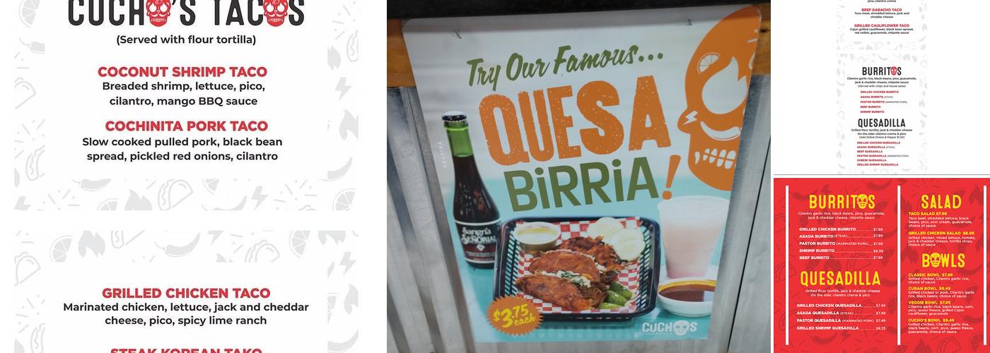 Cucho's Taco Grille Menu