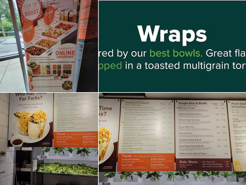 CoreLife Eatery Menu