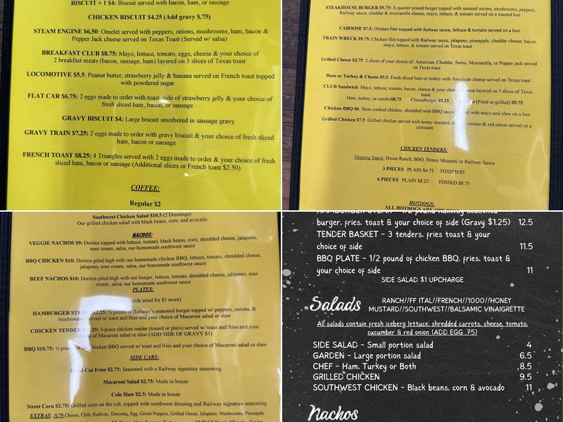 Railway Café Menu