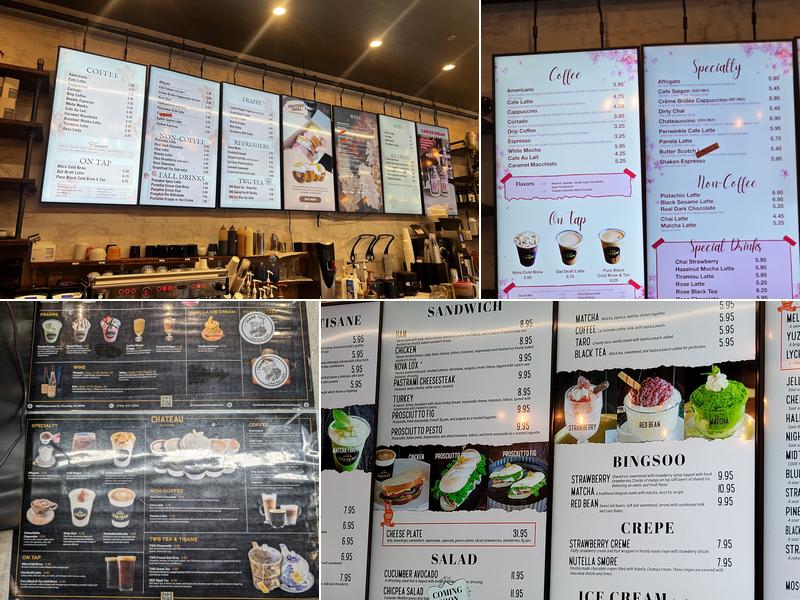 Chateau de Chantilly Cafe Menu