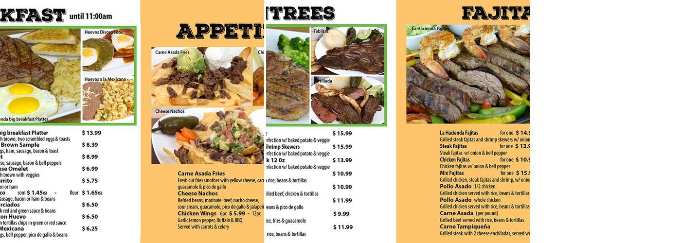 La Hacienda Meat Market Menu