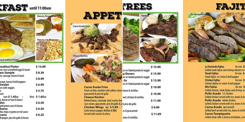 La Hacienda Meat Market Menu