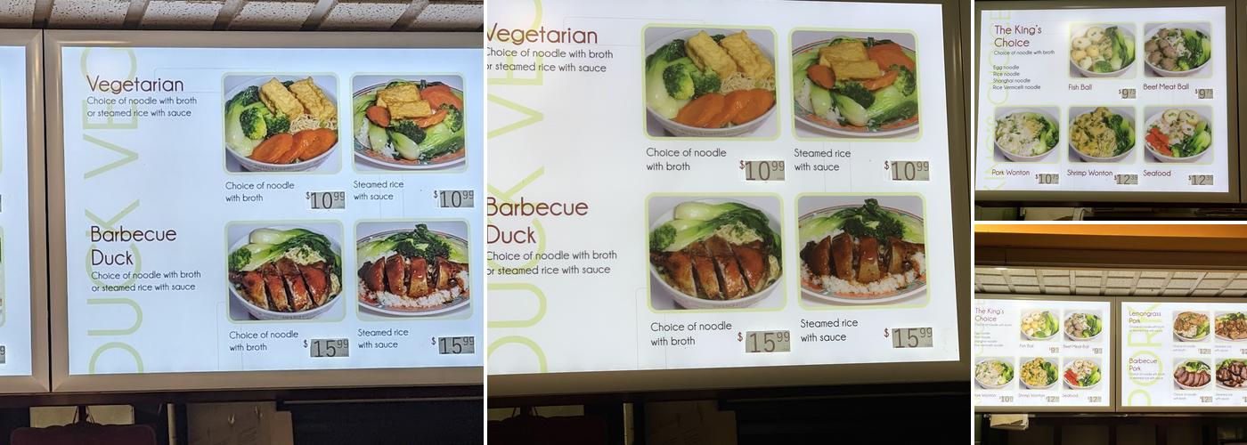 Noodle King Menu