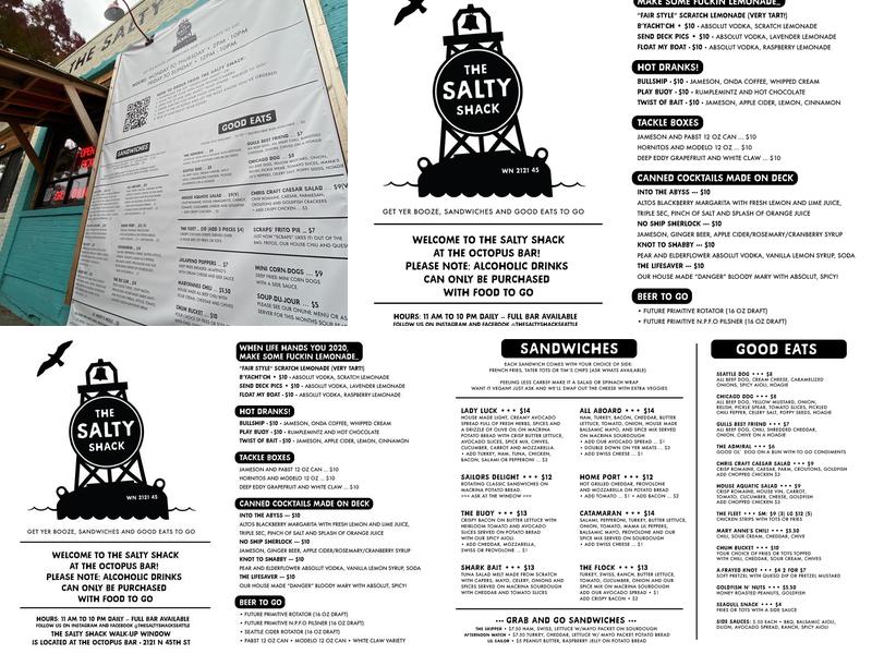 The Salty Shack Menu