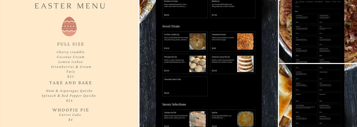 Pie Time Menu