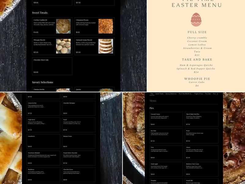 Pie Time Menu