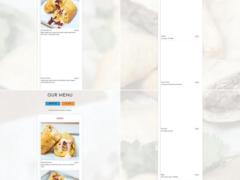 Ali's Chicken & Waffles Menu