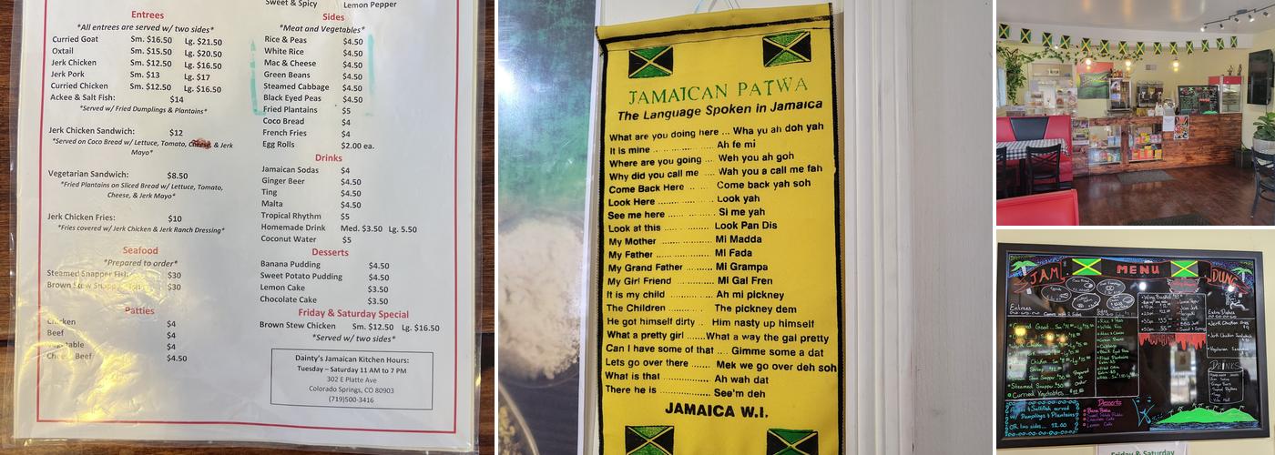 Dainty's Kitchen Menu