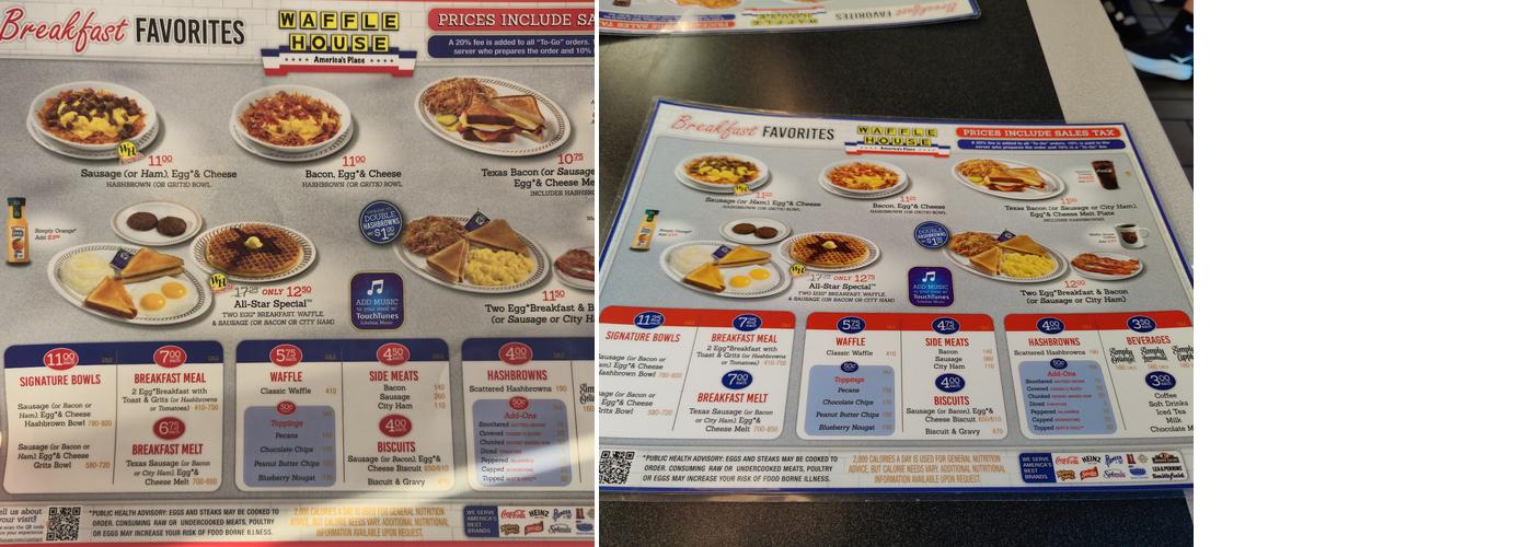 Waffle House Menu