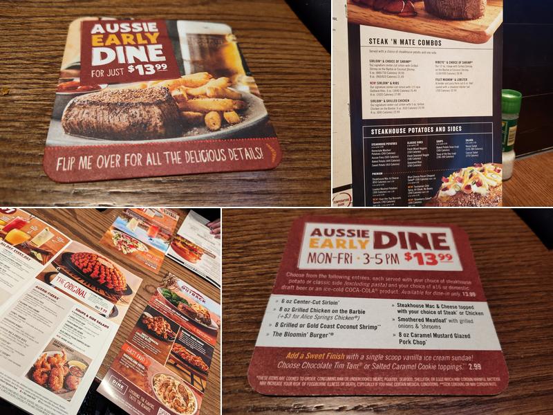 Outback Steakhouse Menu