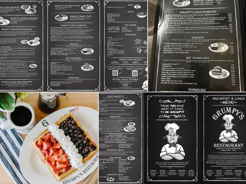 Grumpy's Restaurant Menu