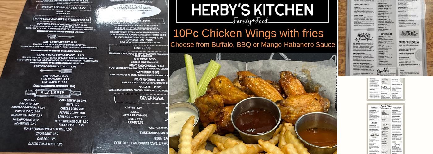 Herby's Kitchen Menu