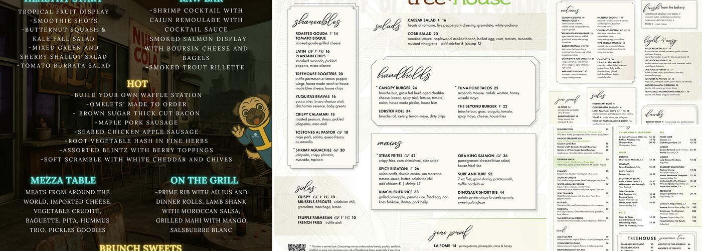 Treehouse Menu