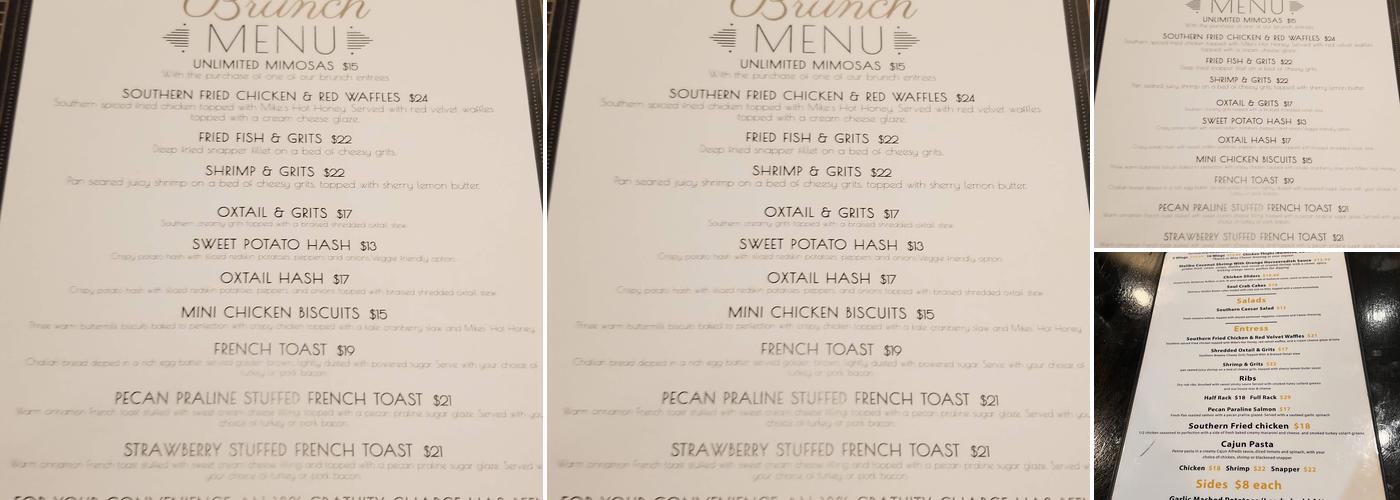 Majestic 7 Menu