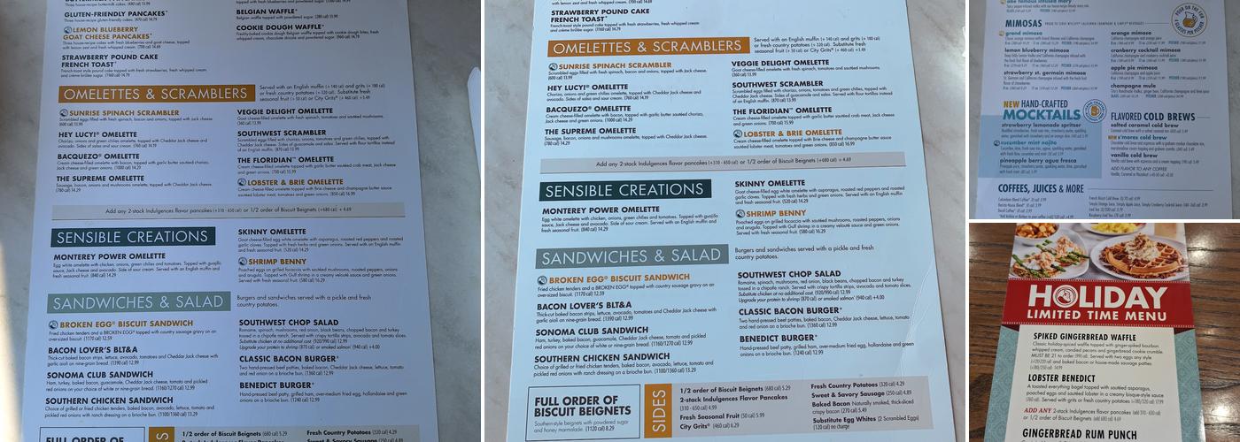 Another Broken Egg Cafe Menu