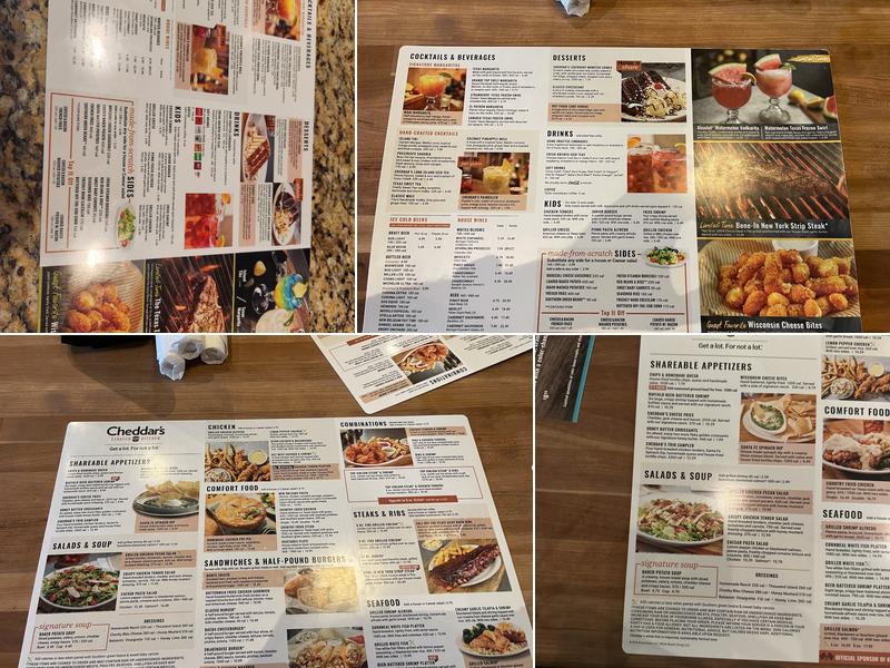 Cheddar's Scratch Kitchen Menu