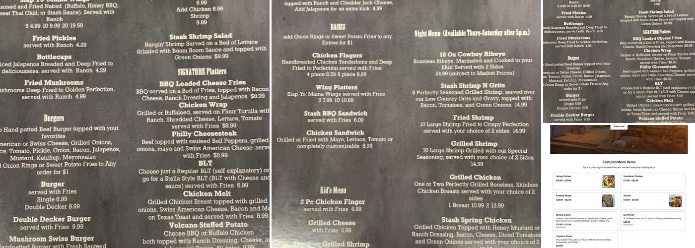 Stash 32 Menu