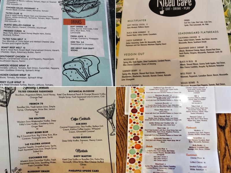 Tilted Cafe Menu