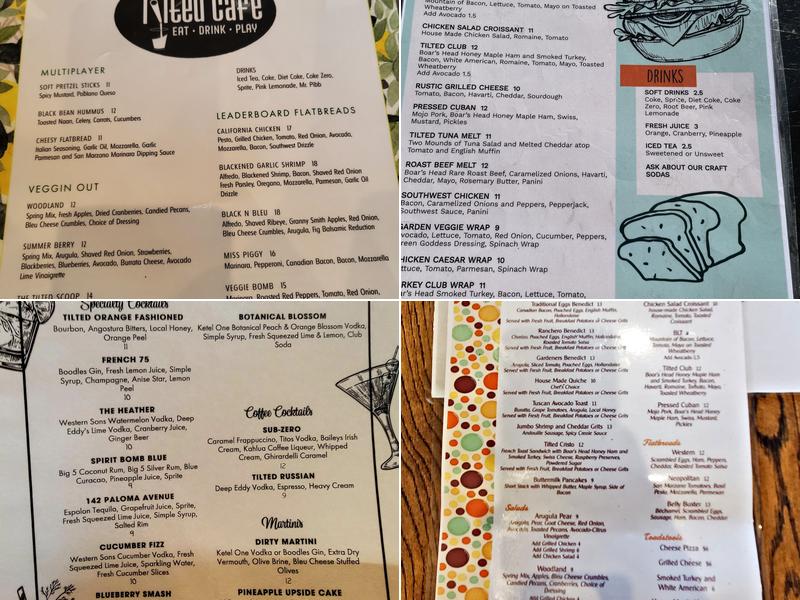 Tilted Cafe Menu