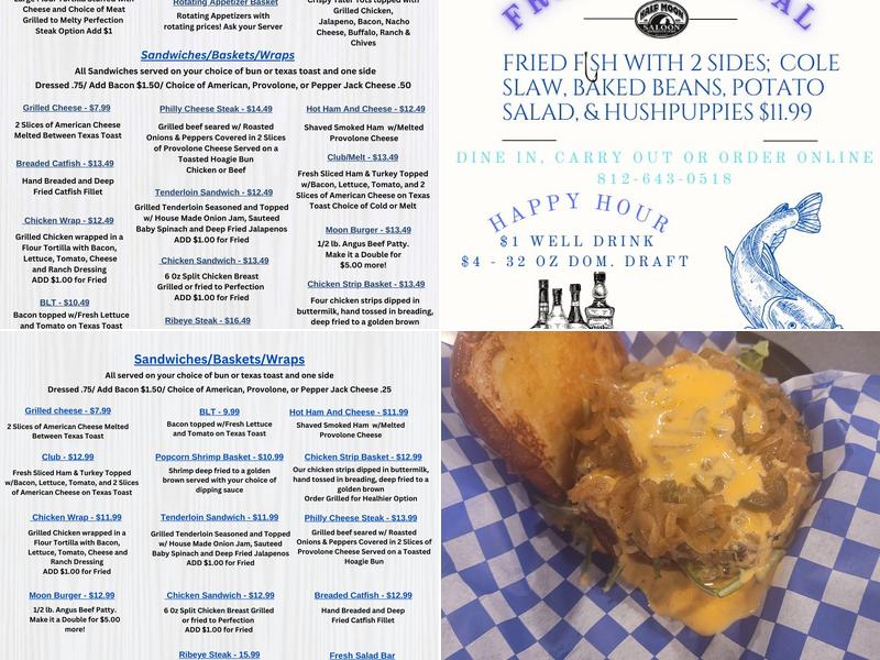Half Moon Saloon Menu