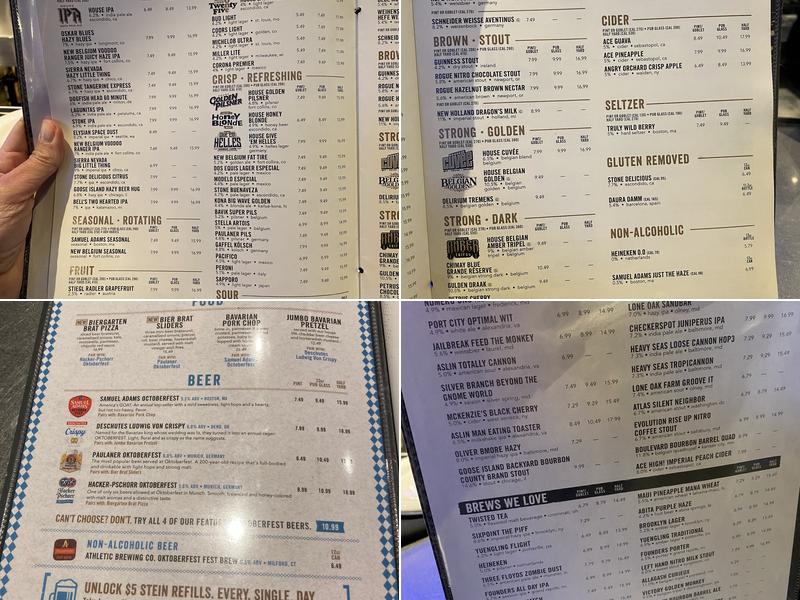 Yard House Menu