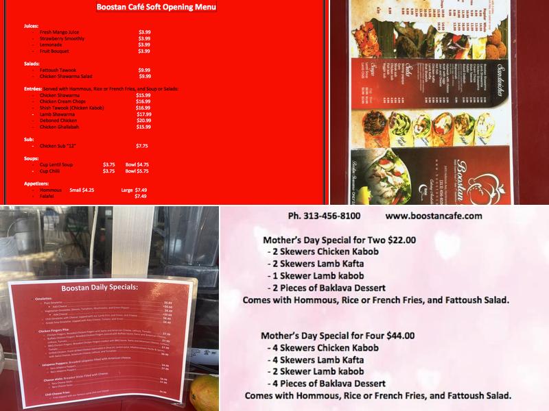 Boostan Restaurants - Detroit Menu