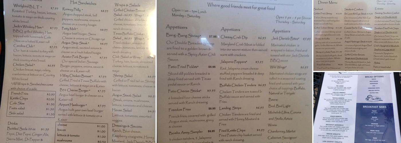 The Patio on Main Menu